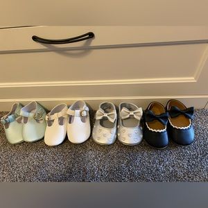 Lot of 4 pairs of baby girl dress shoes  - size 3